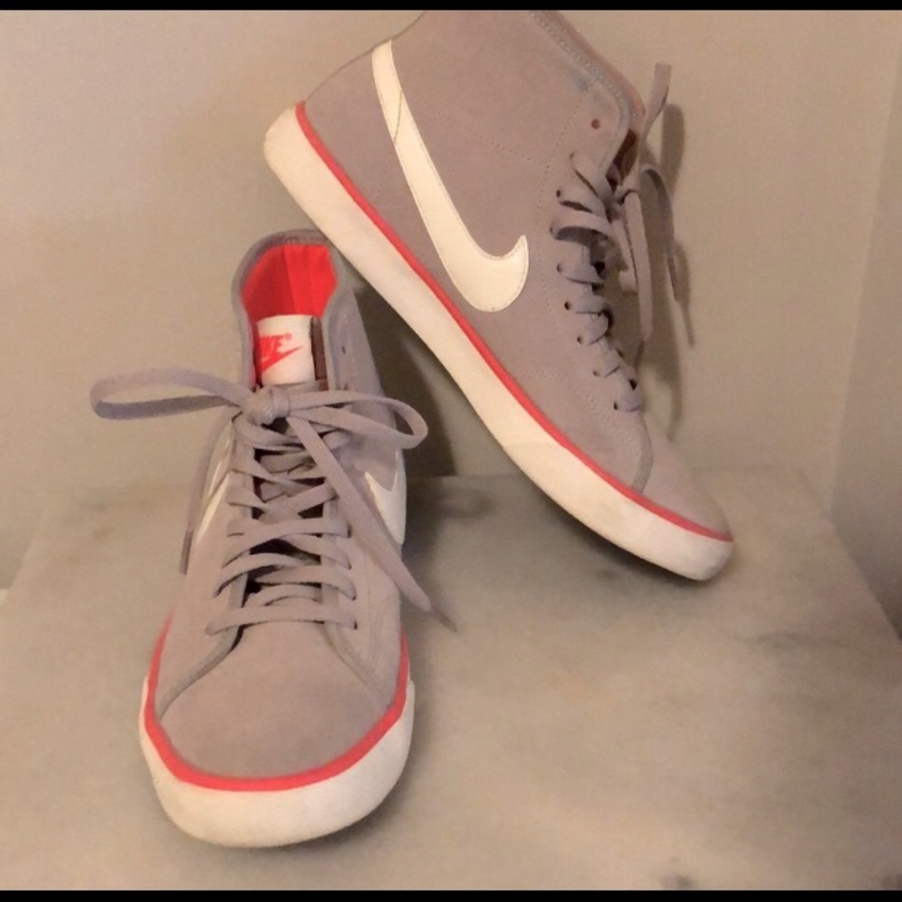 Gray and Pink Suede Nikes!